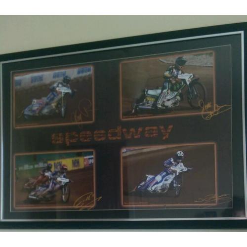 Framed speedway picture