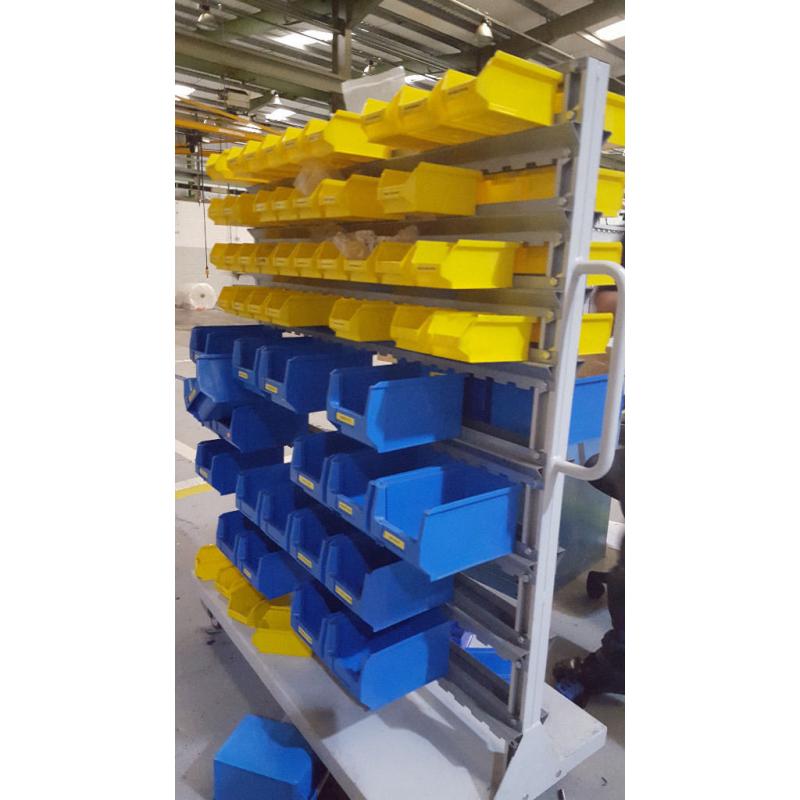 mobile parts bin trolley