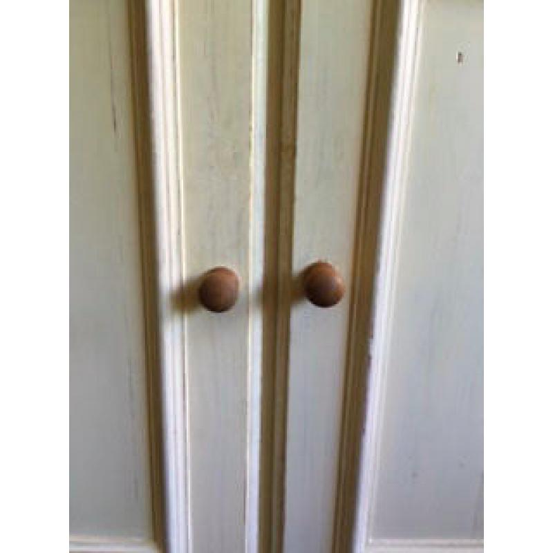 Solid Pine Painted/Distressed Cream Larder Cupboard