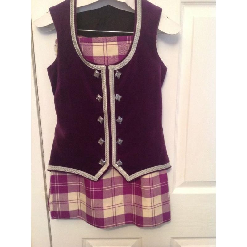 Girls highland dancing outfit