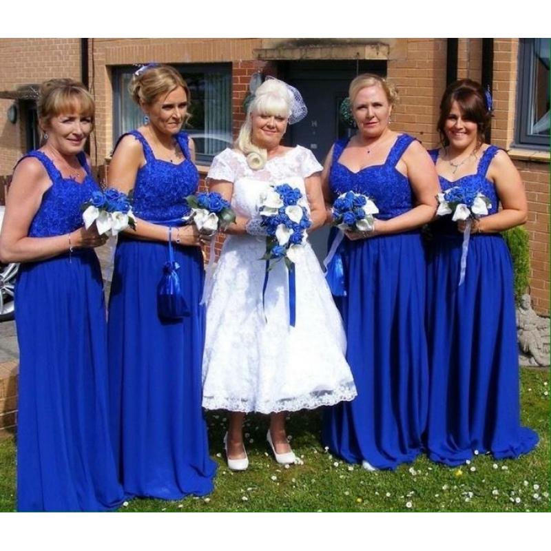WEDDING DRESS PLUS 4xBRIDESMAID DRESSES
