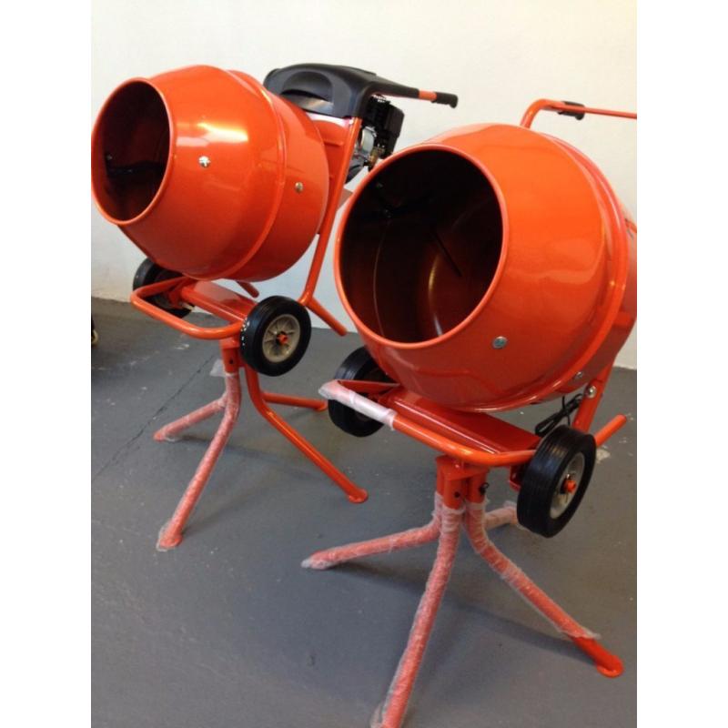 NEW 3HP PETROL 1/2 BAG CEMENT MIXERS , HD GEARBOX DRIVEN ,BALLYNAHINCH, FREE NI DELIVERY