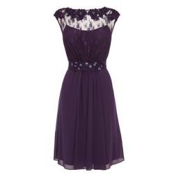 Coast embellished dress purple maroon size 6 (Lori May)