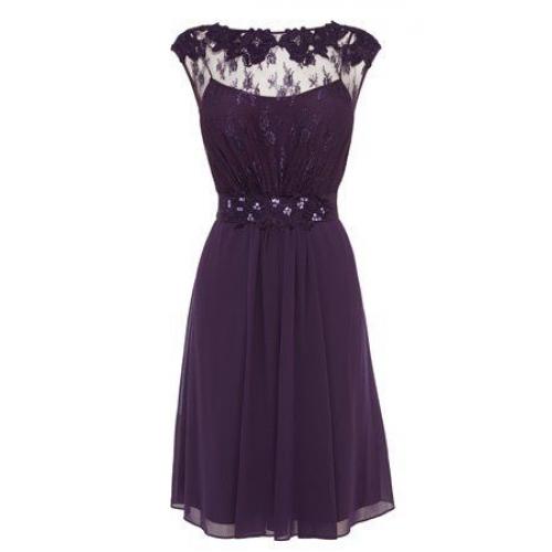 Coast embellished dress purple maroon size 6 (Lori May)