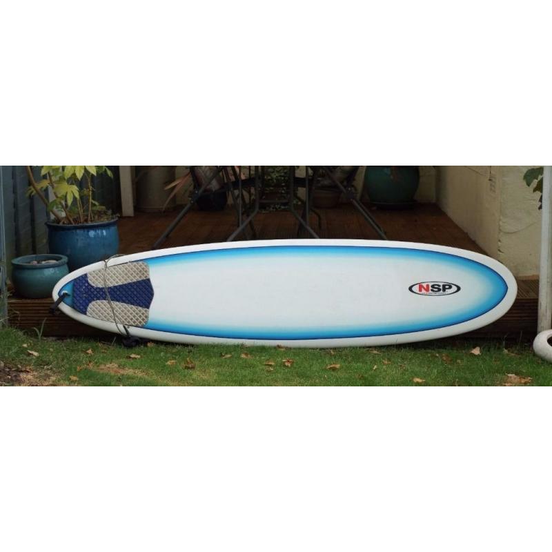 (SOLD) NSP New Surf Project Mini Mal 7'6" Surfboard
