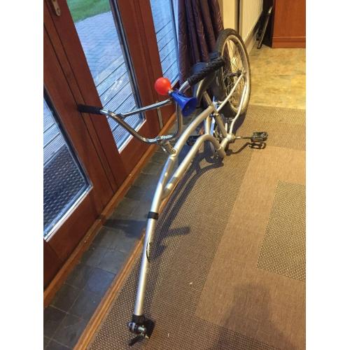 Tag a-long! Childs tag a long bike
