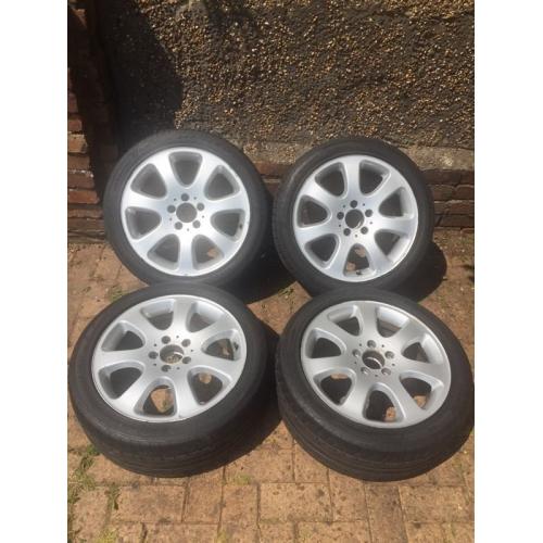 Genuine Mercedes CLK alloys with tyres - 5x112 - Staggered - Not AMG