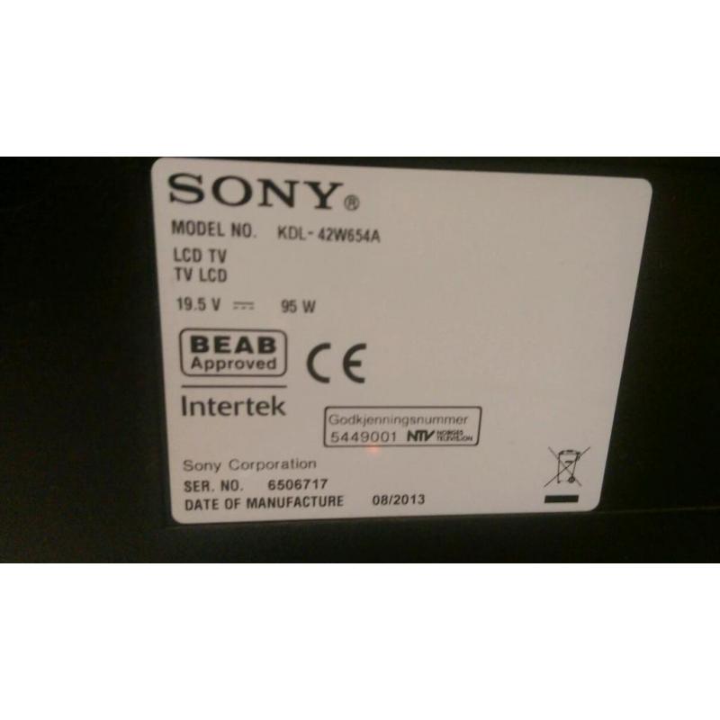 Sony Bravia 42"smart TV Kdl - 42W654A