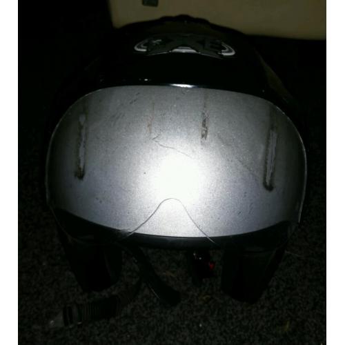 Well used motor bike helmet