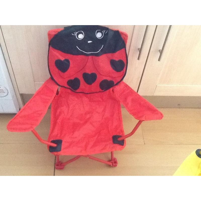 Kids Hi Gear animal camping chair - ladybird