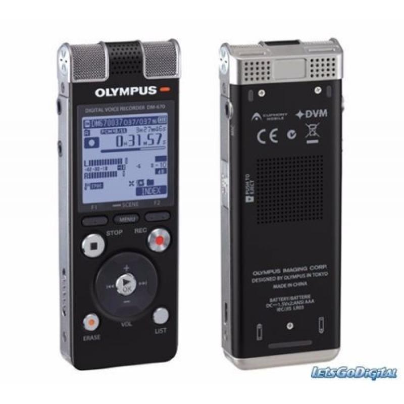 BRAND NEW Olympus DM-670 8 GB WITH LEATHER CASE, Rechargeable NiMH Batteries Sonority S