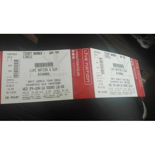 2x Rihanna Golden Circle Tickets