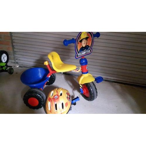 Fireman Sam trike with matching helmet