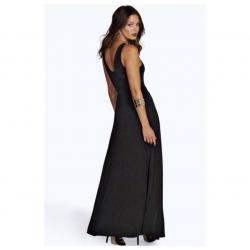 Ruby slinky crossover thigh split maxi dress