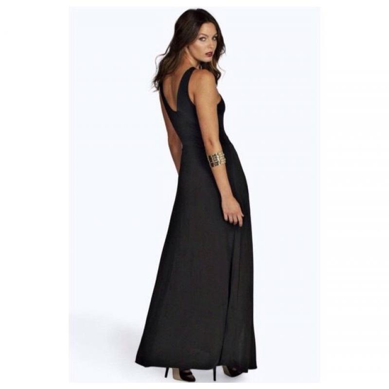 Ruby slinky crossover thigh split maxi dress