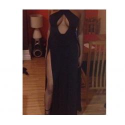 Ruby slinky crossover thigh split maxi dress