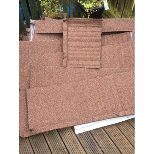 Metal sheet roofing material