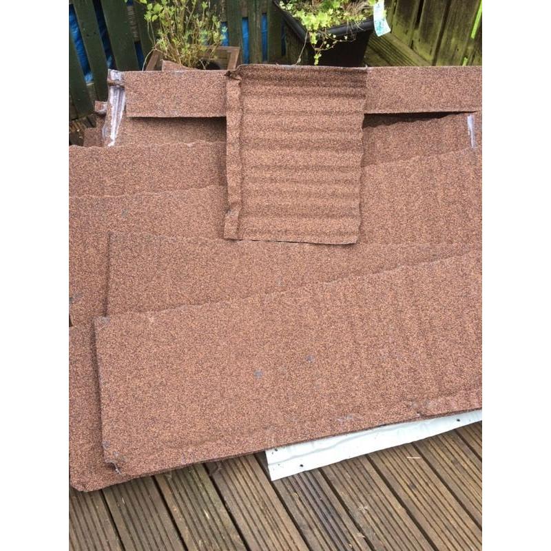 Metal sheet roofing material