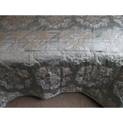 Bed bundle - throw / bed cover - quilt cover - pillowcases - curtains - bolster cushions - sage