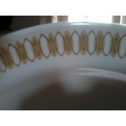 Mayfair Gold Hotelware Cups and Saucers,8.5" Plates and small Bowls