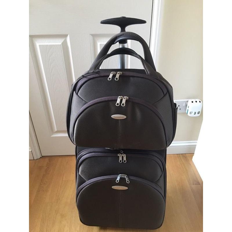 Samsonite carry on suitcase, vanity bag and accessories