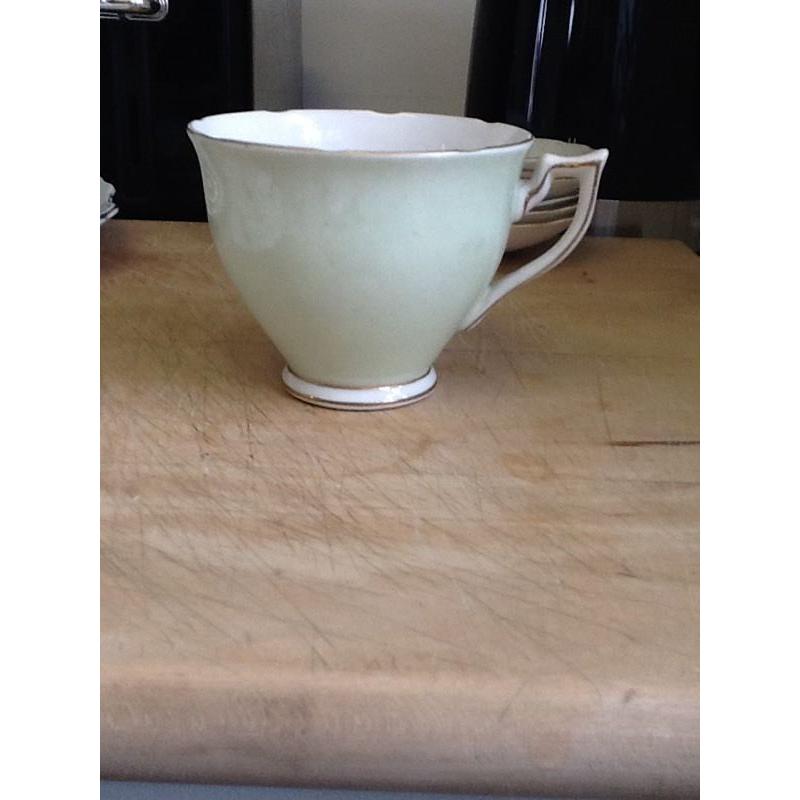 Melba stamped vintage tea cup set with plates