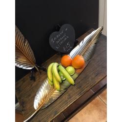 Quirky metal indoor outdoor leaf bowls platters ornament display wedding prop