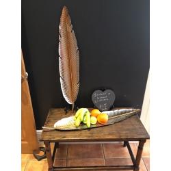 Quirky metal indoor outdoor leaf bowls platters ornament display wedding prop
