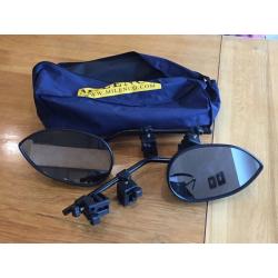 Nearly new (used once) Milenco Aero Twinpack Towing Mirrors - Flat Glass