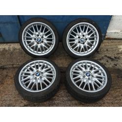 BMW E46 3 Series MV1 18" Alloy Wheels Genuine Staggered Set 8J & 8.5J - 5x120
