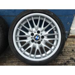 BMW E46 3 Series MV1 18" Alloy Wheels Genuine Staggered Set 8J & 8.5J - 5x120