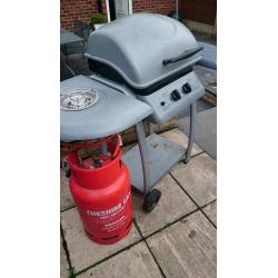 Gas BBQ and gas bottle