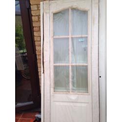 white half glazed internal door. 27 x 78 inches