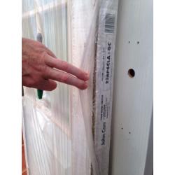 white half glazed internal door. 27 x 78 inches