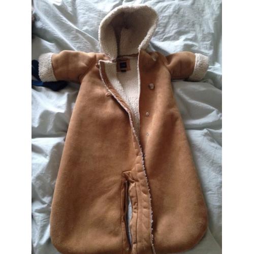 Baby Gap sheepskin pram suit