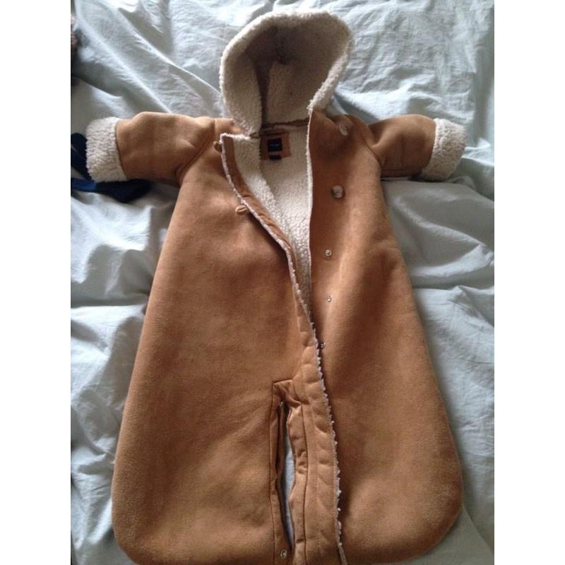 Baby Gap sheepskin pram suit
