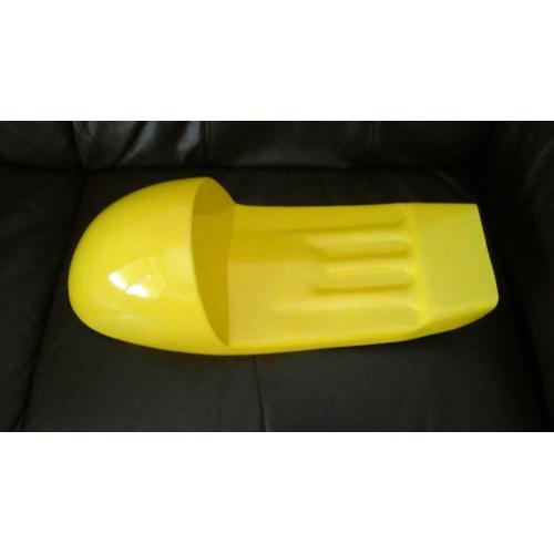 YELLOW CAFE RACER FIBERGLASS SEAT.