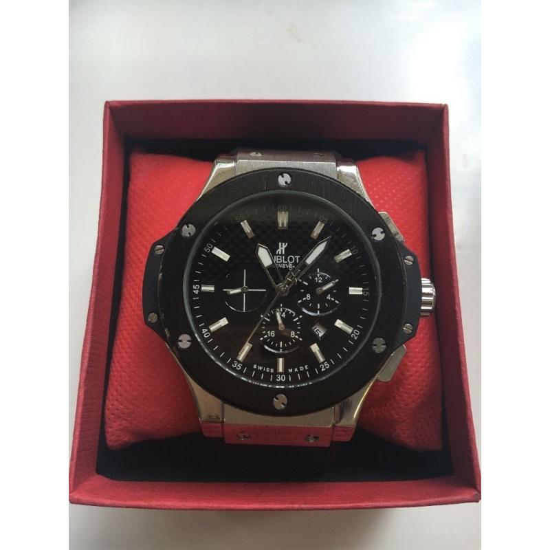 18k Hublot Big Bang Geneve Rolex Cartier Breitling Smart Watch Casio Swiss stainless steel bezel