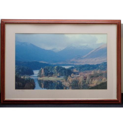 Lovely Framed & Mounted Print of Glen Attric, Scottish Highlands 16.5" x 23.5"