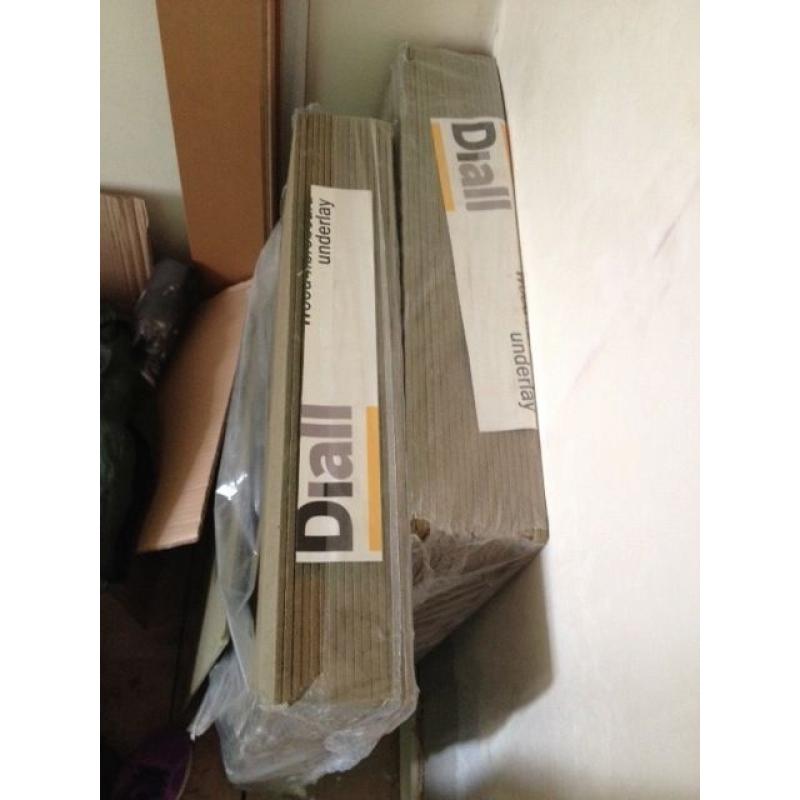 Diall Floor Underlay. One unopened pack (19 sheets) and one opened (16 sheets)