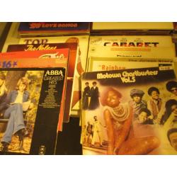 JOB LOT BUNDLE OF OVER 250 TWO HUNDRED FIFTY ASSORTED GENRE VINYL RECORDS SUIT TRADER CAR BOOTER