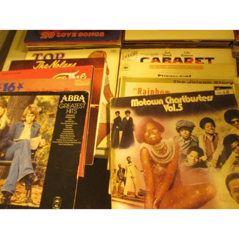 JOB LOT BUNDLE OF OVER 250 TWO HUNDRED FIFTY ASSORTED GENRE VINYL RECORDS SUIT TRADER CAR BOOTER