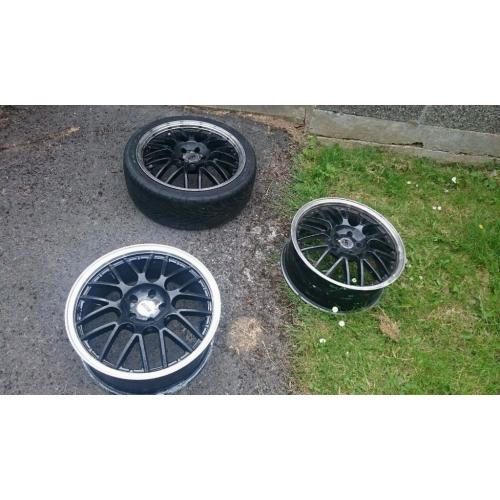 3 x VW 5 X 100 PCD .VW 17 INCH BBS STYLE ALLOY WHEELS