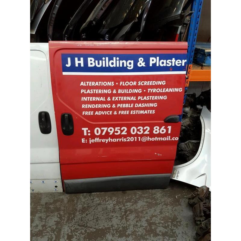 Vauxhall vivaro/ Renault traffic/ primastar. Passenger side loading door/near side/n,s/ sliding door
