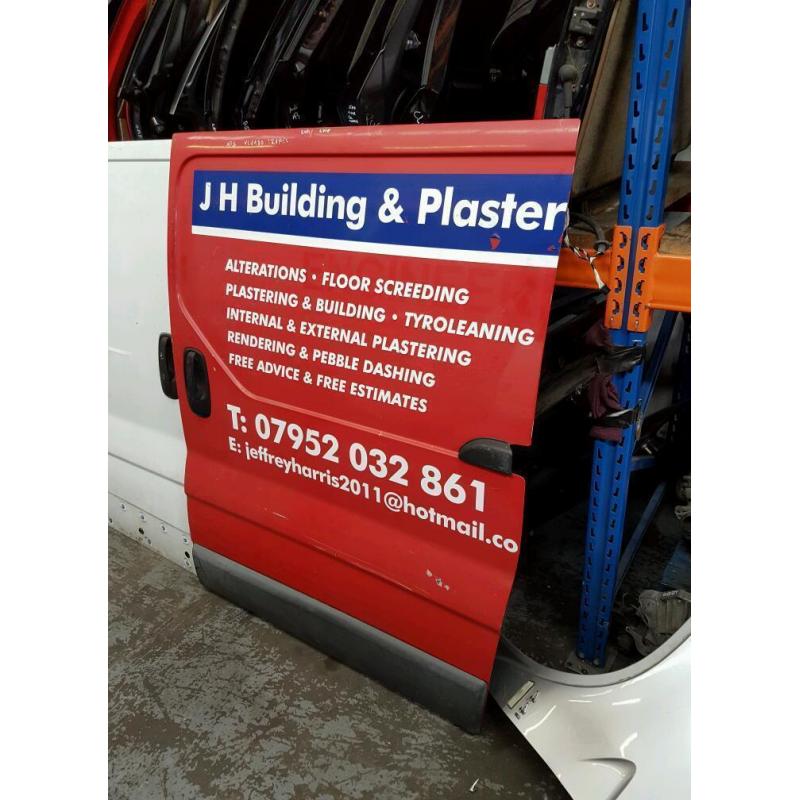 Vauxhall vivaro/ Renault traffic/ primastar. Passenger side loading door/near side/n,s/ sliding door