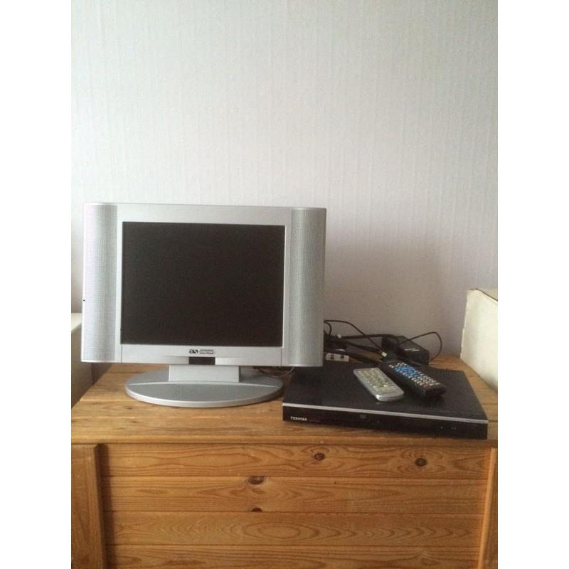 Television and DVD player