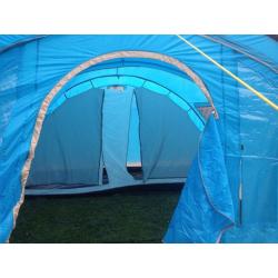 Skandika Helsinki 6 Person Tunnel Tent. Blue / Grey. 5000mm hh Great for 1st time campers!