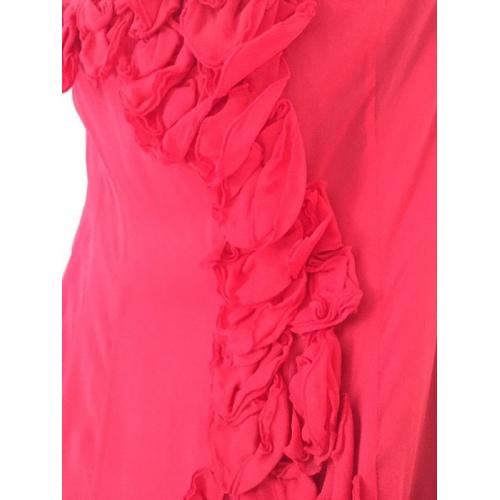 Coast strapless chiffon coral dress