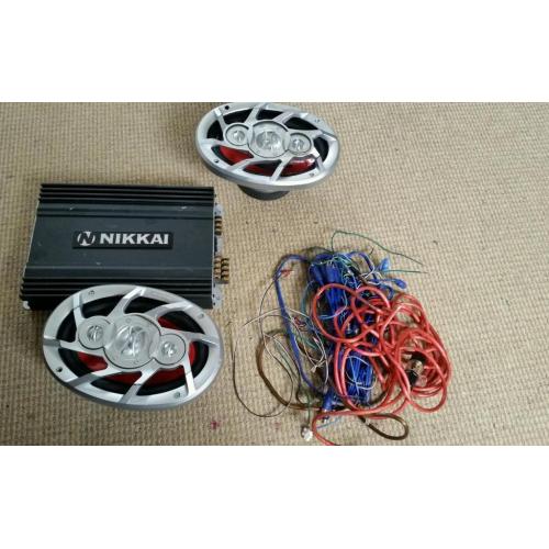 Nikkai car amp and Speakers