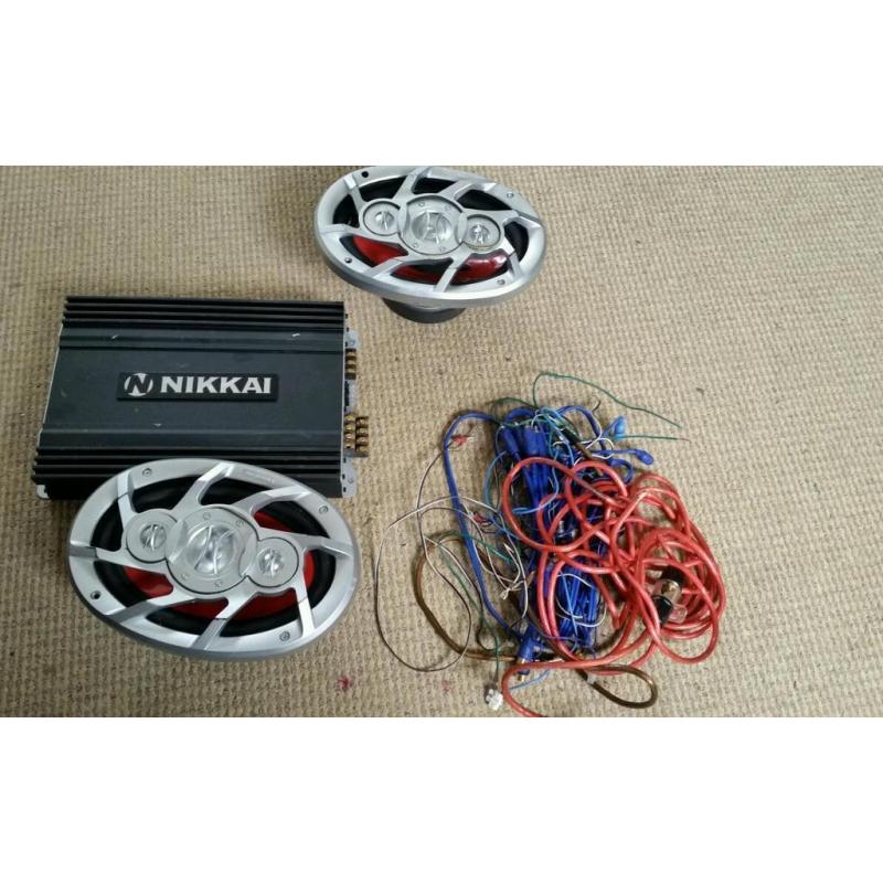 Nikkai car amp and Speakers